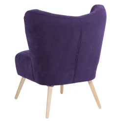 Discount Wohnen Polstersessel in Violett Velours - Coralla