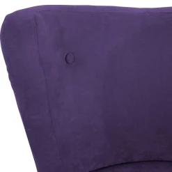 Discount Wohnen Polstersessel in Violett Velours - Coralla