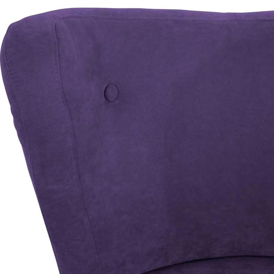 Discount Wohnen Polstersessel in Violett Velours - Coralla