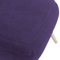 Discount Wohnen Polstersessel in Violett Velours - Coralla