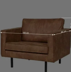 New Wohnen Polstersessel Trokey in Cognac Braun