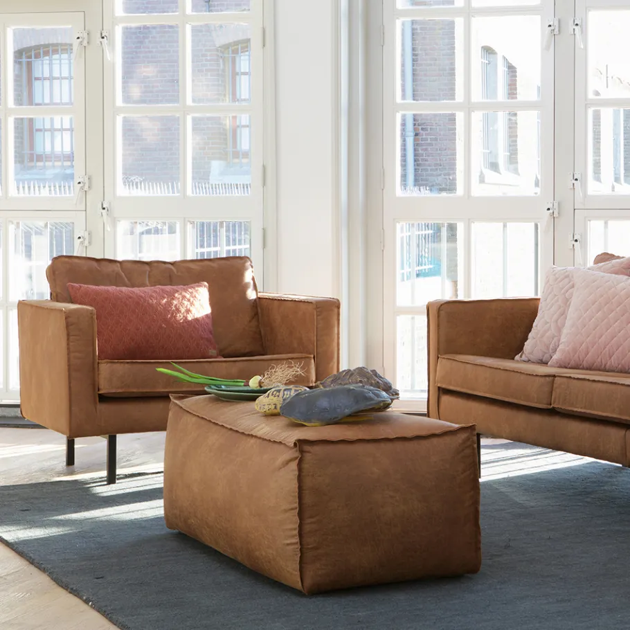 New Wohnen Polstersessel Trokey in Cognac Braun