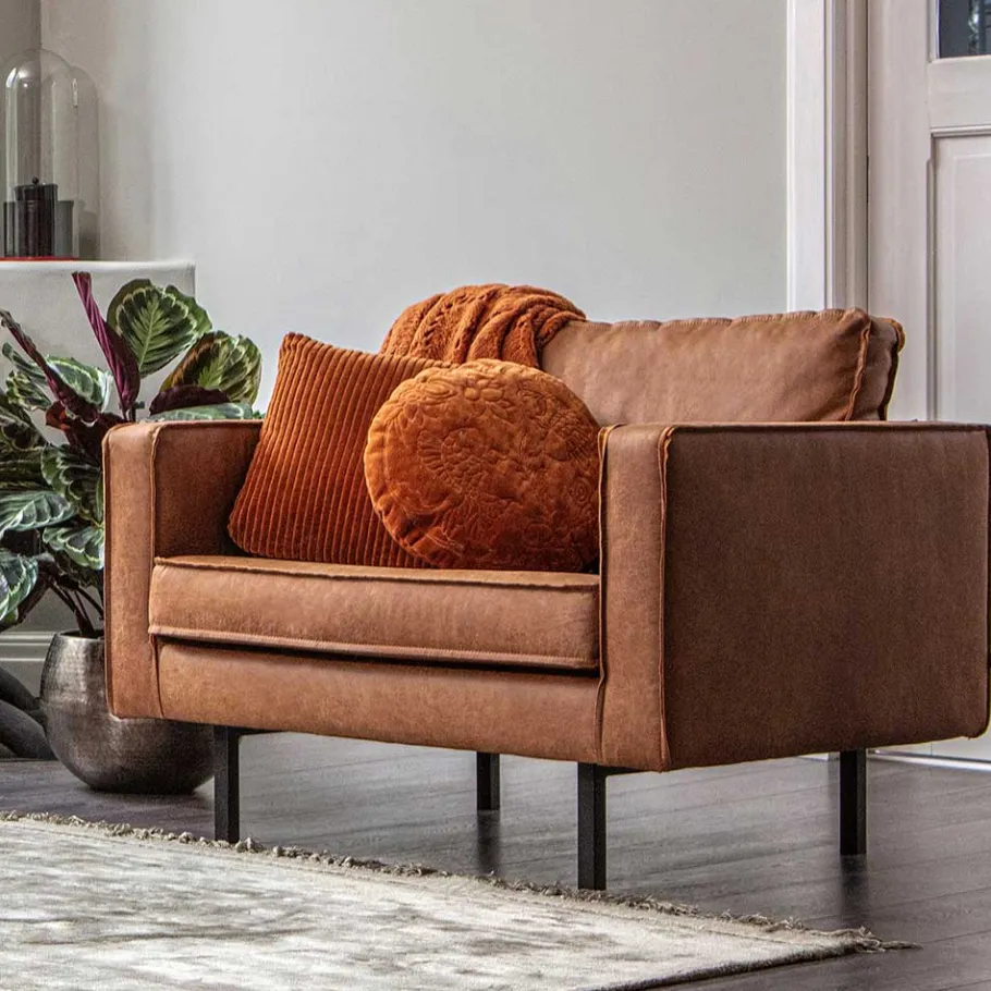 New Wohnen Polstersessel Trokey in Cognac Braun