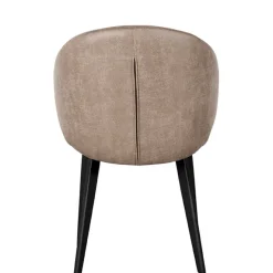 Clearance Wohnen Polsterstühle aus Microfaser in Taupe - Alisa (2er Set)