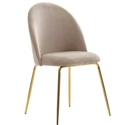 Hot Wohnen Polsterstühle in Beige & Gold - Labelsio (2er Set)