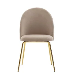 Hot Wohnen Polsterstühle in Beige & Gold - Labelsio (2er Set)