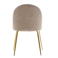 Hot Wohnen Polsterstühle in Beige & Gold - Labelsio (2er Set)