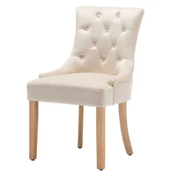 Sale Wohnen Polsterstühle in Creme & Natur - Karama (2er Set)