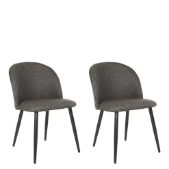 Sale Wohnen Polsterstühle in Dunkelgrau - Lolona (2er Set)