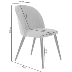 Sale Wohnen Polsterstühle in Dunkelgrau - Lolona (2er Set)