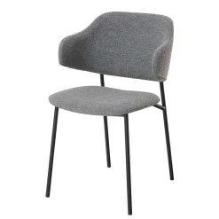 New Wohnen Polsterstühle in Dunkelgrau Boucle - Ciribati (2er Set)