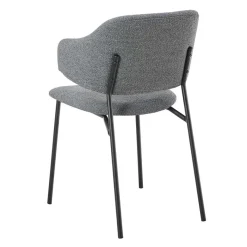New Wohnen Polsterstühle in Dunkelgrau Boucle - Ciribati (2er Set)