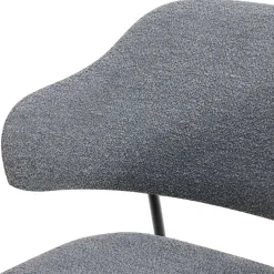 New Wohnen Polsterstühle in Dunkelgrau Boucle - Ciribati (2er Set)