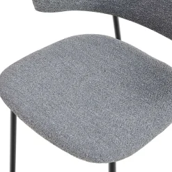 New Wohnen Polsterstühle in Dunkelgrau Boucle - Ciribati (2er Set)