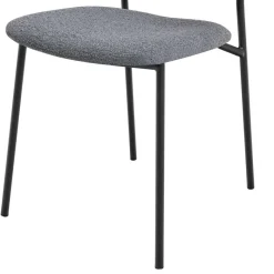 New Wohnen Polsterstühle in Dunkelgrau Boucle - Ciribati (2er Set)