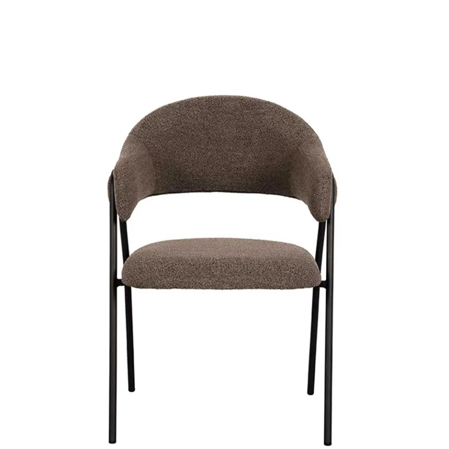 New Wohnen Polsterstühle in Hellbraun Boucle - Jaggon (2er Set)