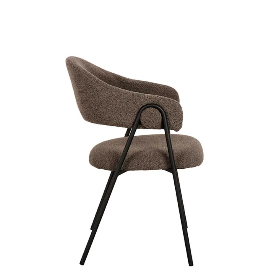 New Wohnen Polsterstühle in Hellbraun Boucle - Jaggon (2er Set)