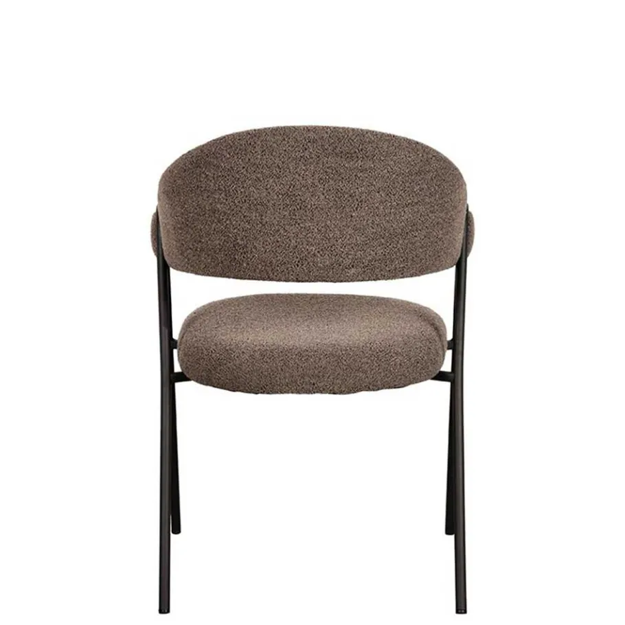 New Wohnen Polsterstühle in Hellbraun Boucle - Jaggon (2er Set)