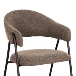 New Wohnen Polsterstühle in Hellbraun Boucle - Jaggon (2er Set)