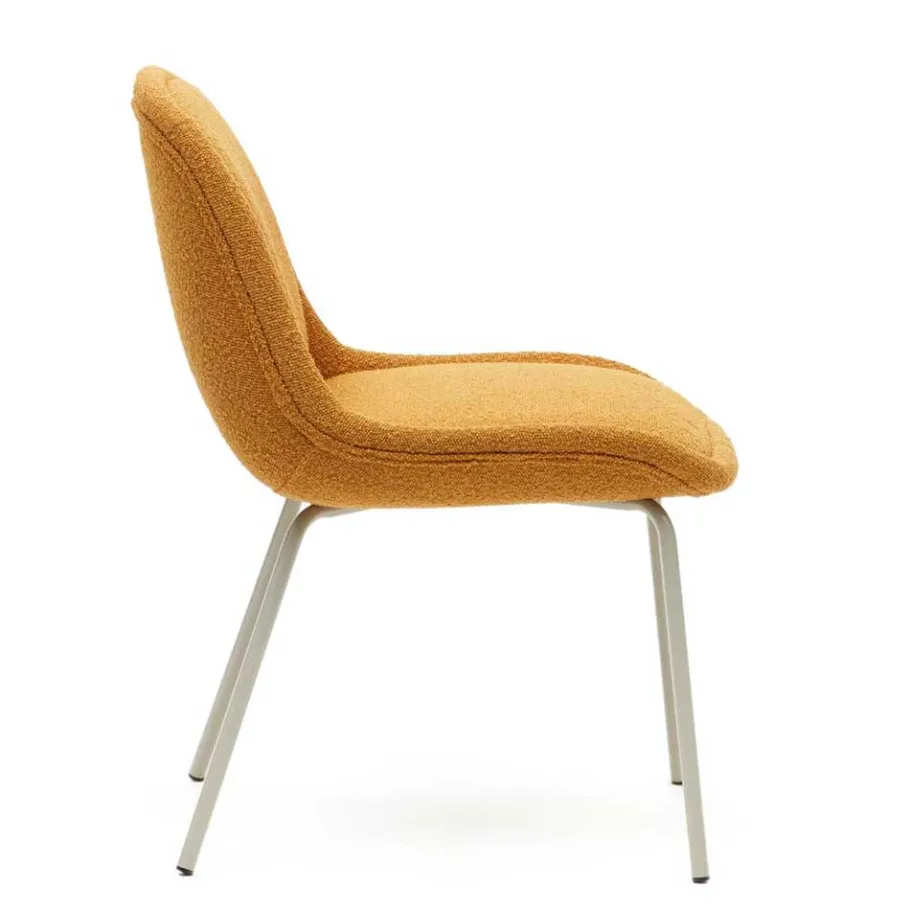 Best Wohnen Polsterstühle in Senfgelb Boucle - Gatria (4er Set)