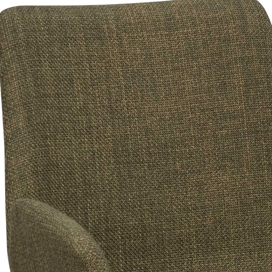 Discount Wohnen Polsterstühle mit Armlehnen in Dunkelgrün - Termi (2er Set)