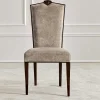 Hot Wohnen Polsterstuhl in Beige Samt & Braun Holz - Savossa