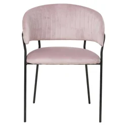 Discount Wohnen Polsterstuhl in Rosa & Schwarz - Cementa