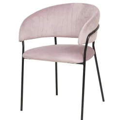 Discount Wohnen Polsterstuhl in Rosa & Schwarz - Cementa