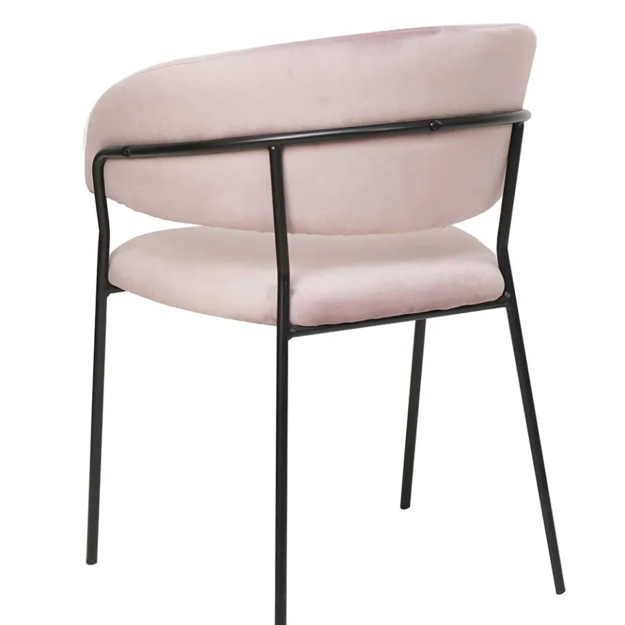 Discount Wohnen Polsterstuhl in Rosa & Schwarz - Cementa
