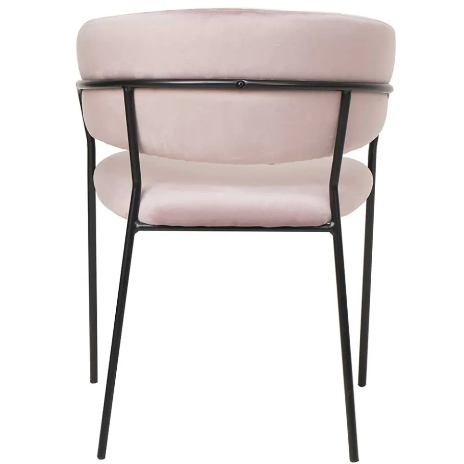Discount Wohnen Polsterstuhl in Rosa & Schwarz - Cementa