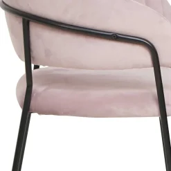 Discount Wohnen Polsterstuhl in Rosa & Schwarz - Cementa
