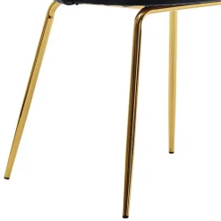 Online Wohnen Polsterstuhl in Schwarz und Gold - Lidian (2er Set)