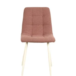 Discount Wohnen Polsterstuhl in Terracotta und Weiß - Elzanian