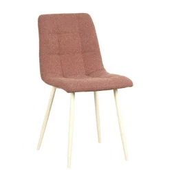 Discount Wohnen Polsterstuhl in Terracotta und Weiß - Elzanian