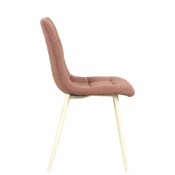 Discount Wohnen Polsterstuhl in Terracotta und Weiß - Elzanian