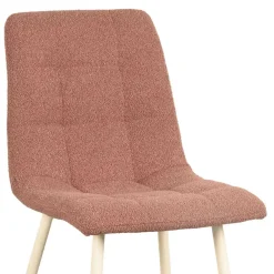 Discount Wohnen Polsterstuhl in Terracotta und Weiß - Elzanian