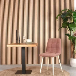 Discount Wohnen Polsterstuhl in Terracotta und Weiß - Elzanian