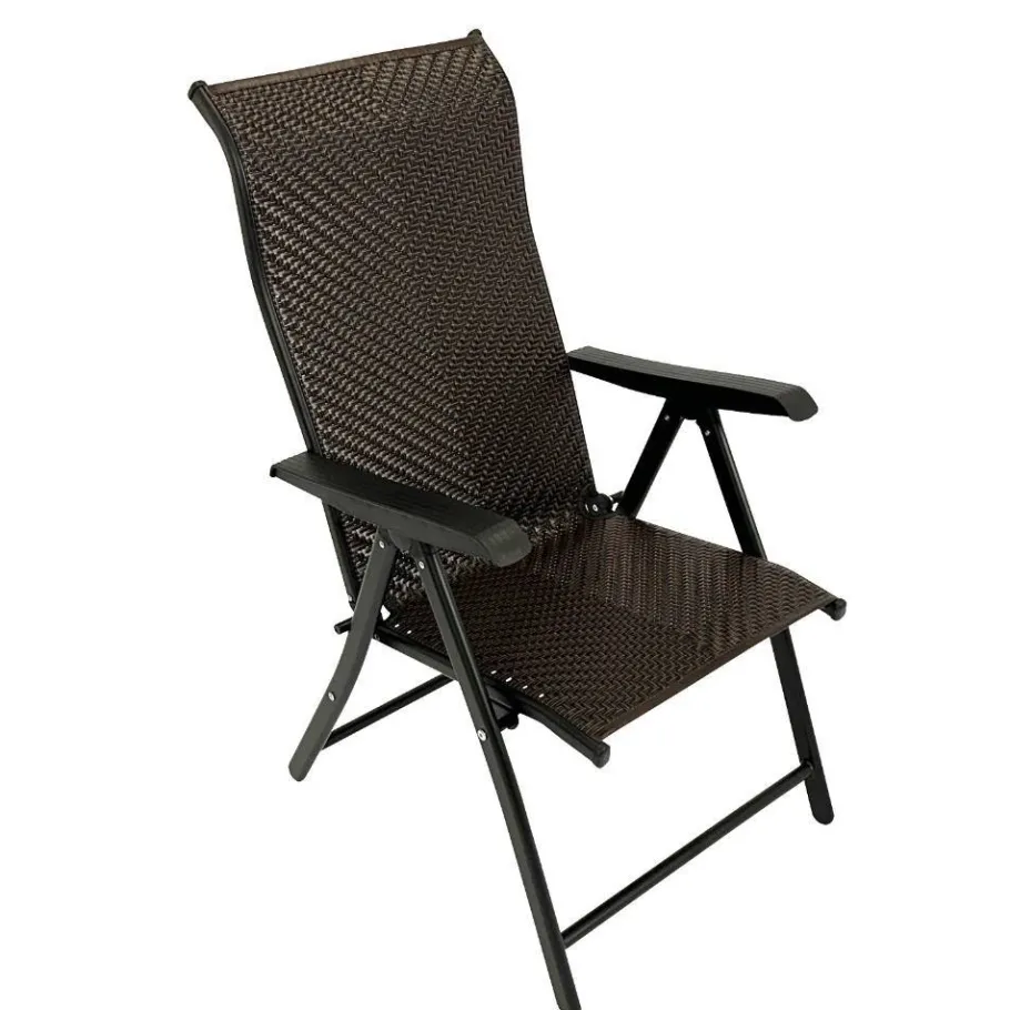 New Wohnen Polyrattan Gartenstühle in Schwarz-Braun - Lucasz (2er Set)