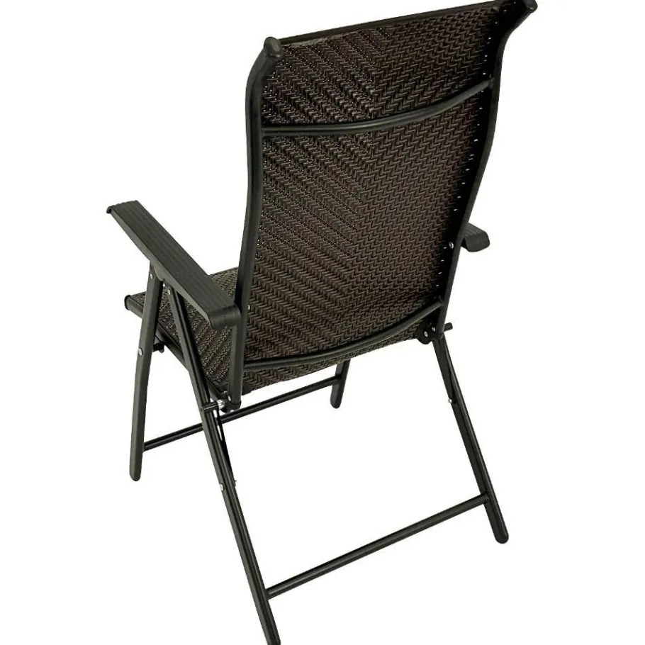 New Wohnen Polyrattan Gartenstühle in Schwarz-Braun - Lucasz (2er Set)