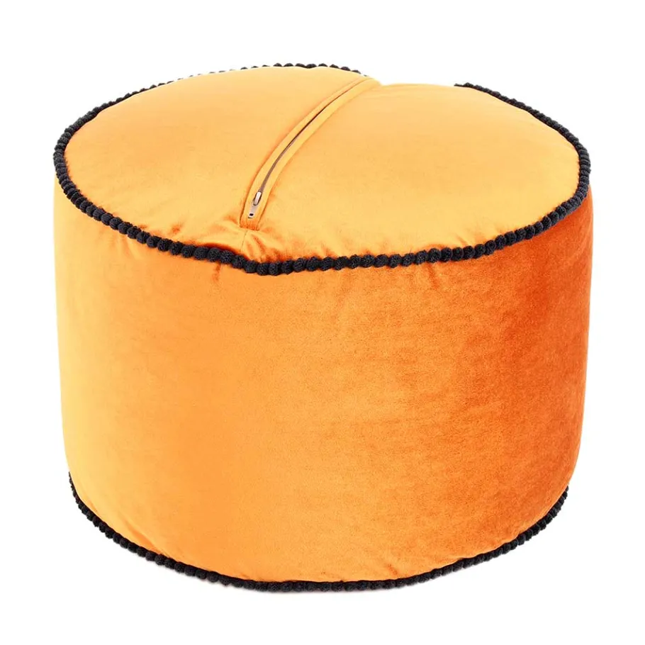 Hot Wohnen Pouf Yogakissen in Bronze Samt - Ynvinata