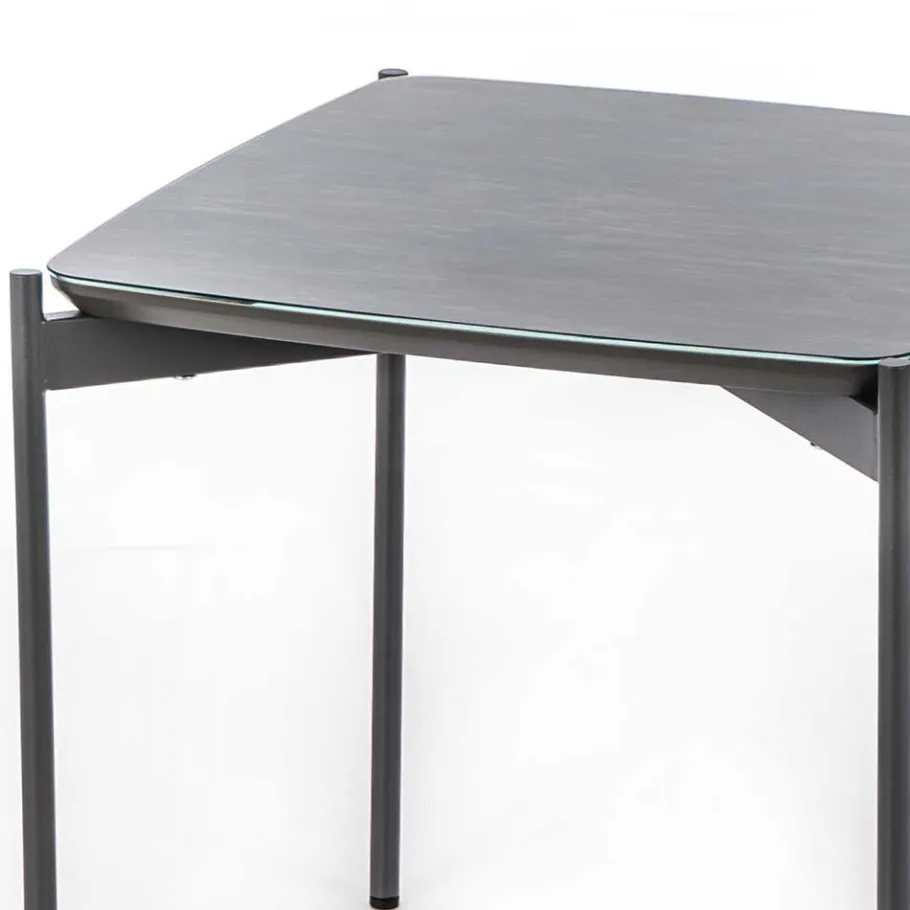 Clearance Wohnen Quadrat Beistelltisch in Blaugrau - Vrono