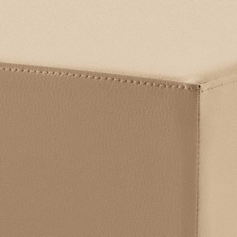 Best Wohnen Quadratischer Barhocker in Beige Microfaser - Garrysa