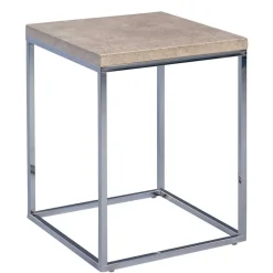 Outlet Wohnen Quadratischer Beistelltisch Loft Style Conory mit Beton Dekor
