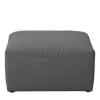 Discount Wohnen Quadratischer Couchhocker in Anthrazit - Telrama