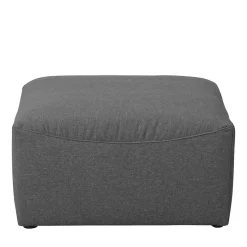 Discount Wohnen Quadratischer Couchhocker in Anthrazit - Telrama