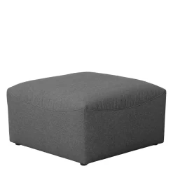 Discount Wohnen Quadratischer Couchhocker in Anthrazit - Telrama