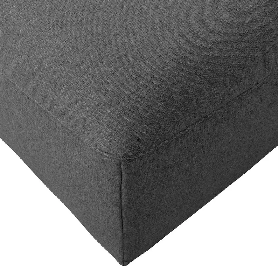 Discount Wohnen Quadratischer Couchhocker in Anthrazit - Telrama
