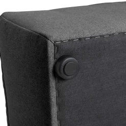 Discount Wohnen Quadratischer Couchhocker in Anthrazit - Telrama