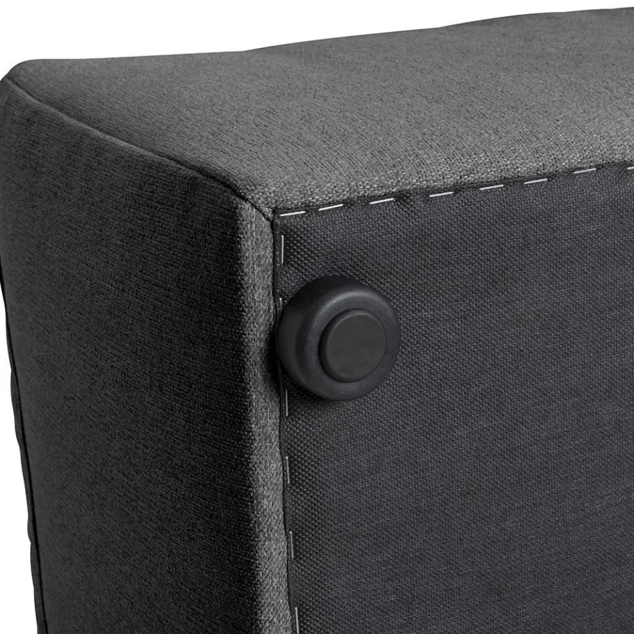 Discount Wohnen Quadratischer Couchhocker in Anthrazit - Telrama