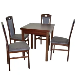 New Wohnen Quadratischer Esstisch mit Stühlen - Jilamenda (fünfteilig)